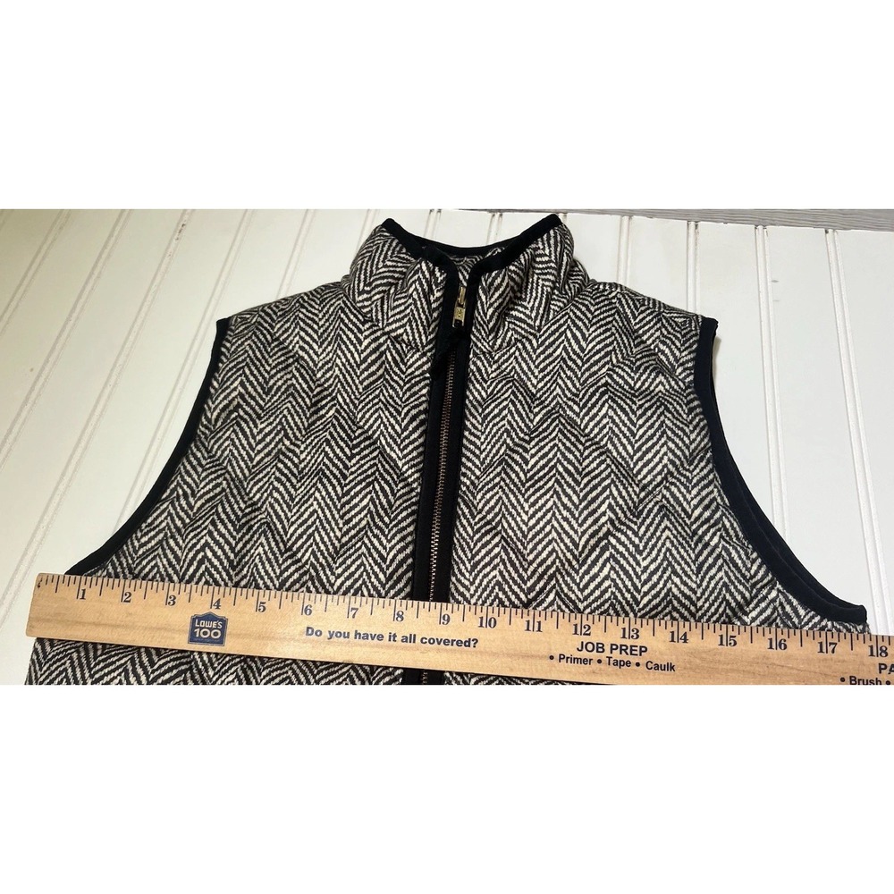 J.Crew Women's Herringbone Quilted Puffer Vest Zip XS Classic FA17 - Picture 9 of 10